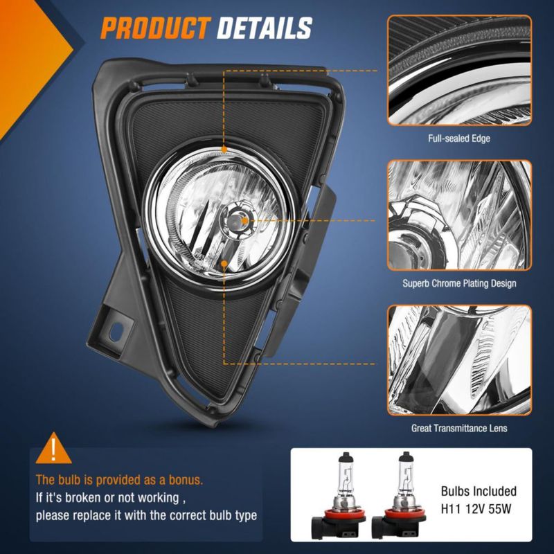 Luces antiniebla Nilight para Toyota RAV4 2016‑2018 H11