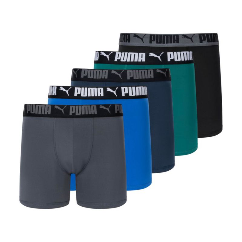 Boxer PUMA talla XL pack de 5 gris/azul