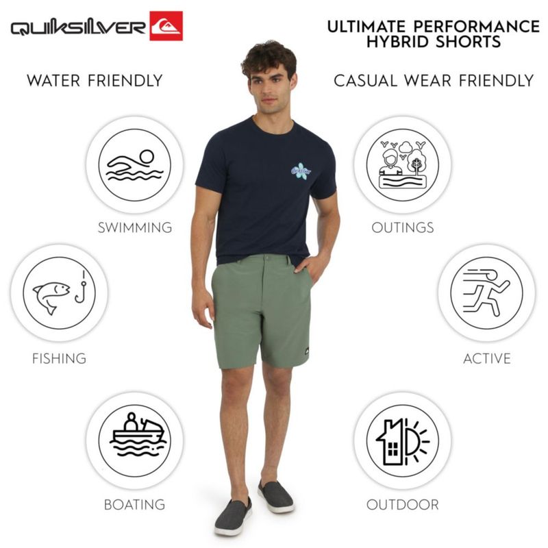 Pantalones cortos Quiksilver 40 Sage híbrido apto para el agua