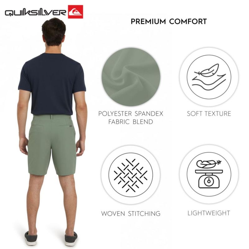 Pantalones cortos Quiksilver 40 Sage híbrido apto para el agua