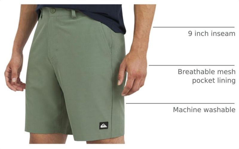 Pantalones cortos Quiksilver 40 Sage híbrido apto para el agua
