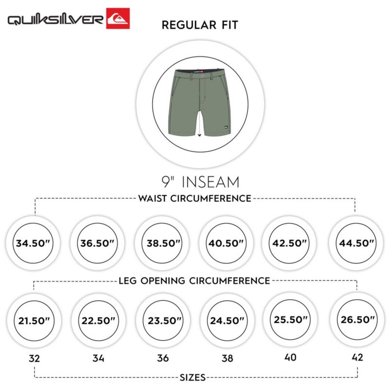 Pantalones cortos Quiksilver 40 Sage híbrido apto para el agua