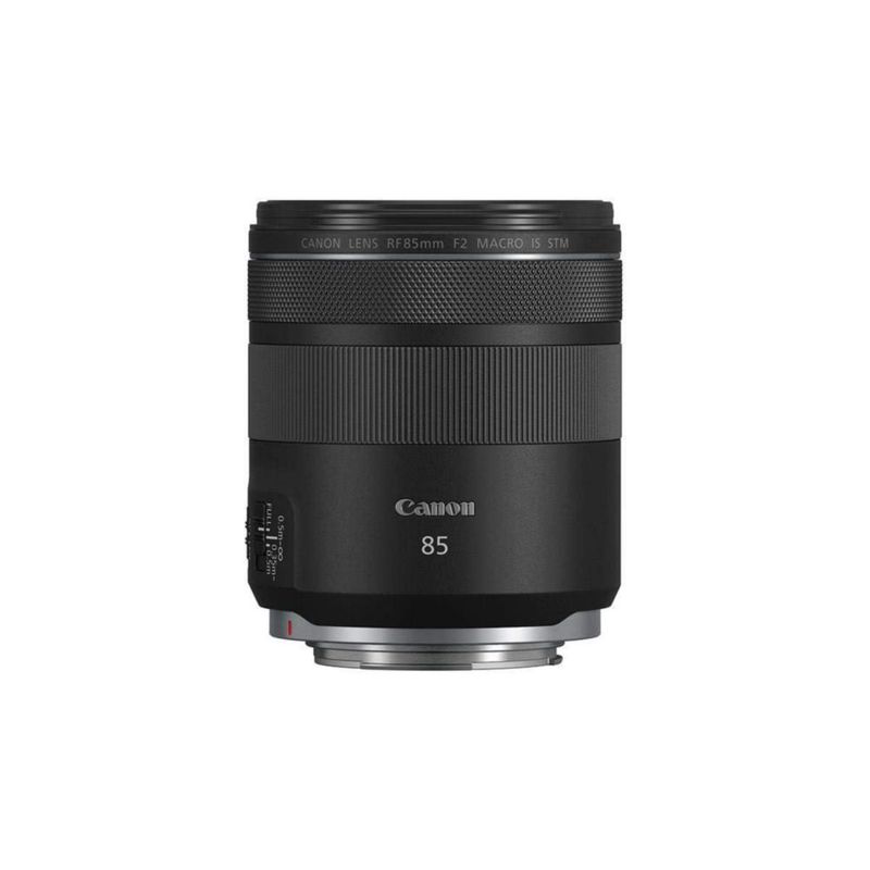 Lente Canon RF 85 mm F2 Macro is STM de color negro teleobjetivo medio
