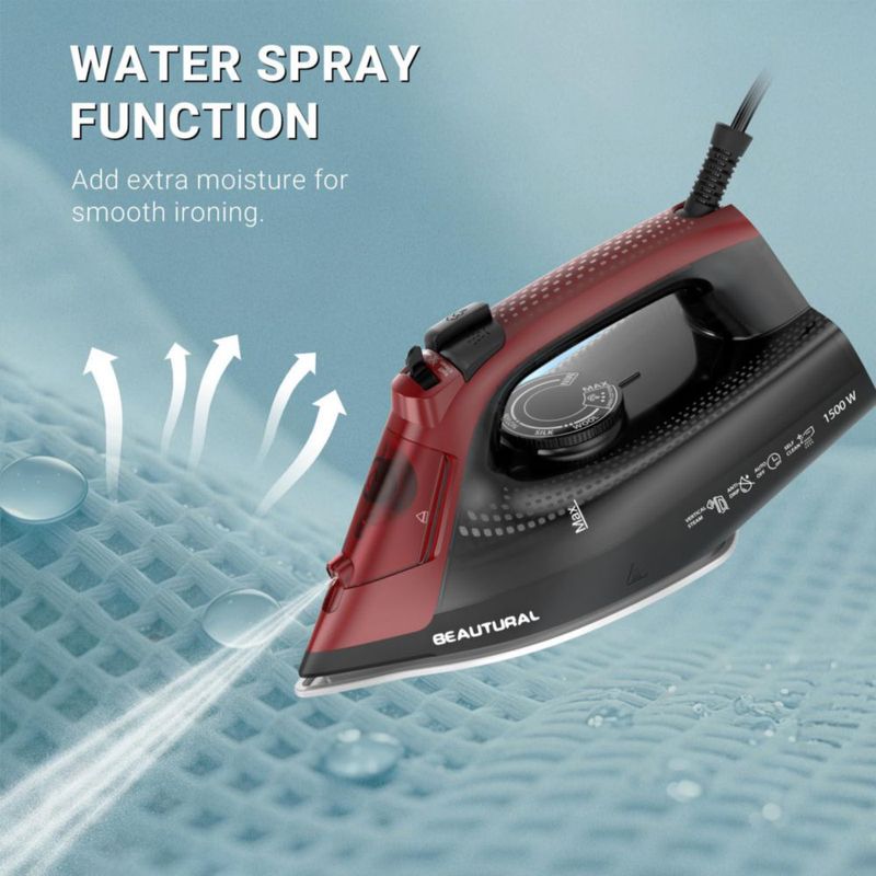 Plancha de Vapor BEAUTURAL 1500W Cerámica Negra