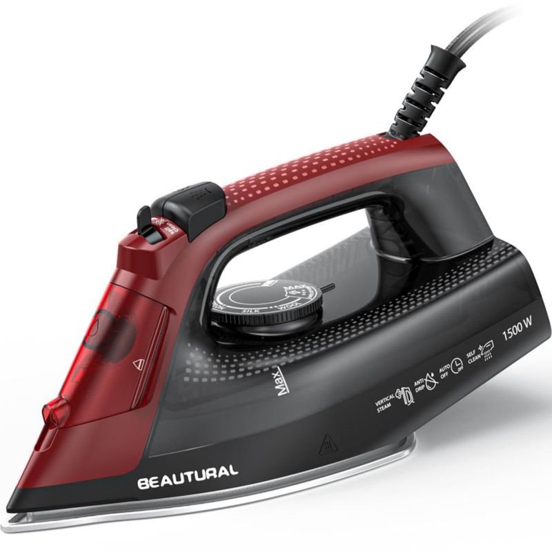 Plancha de Vapor BEAUTURAL 1500W Cerámica Negra