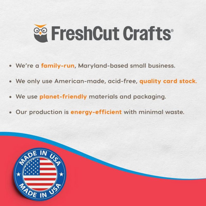 Recortes FreshCut Crafts 48 piezas en colores primarios