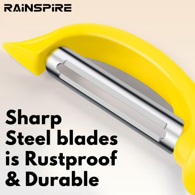 Pelador de alimentos Rainspire 20 cm amarillo – 1 unidad