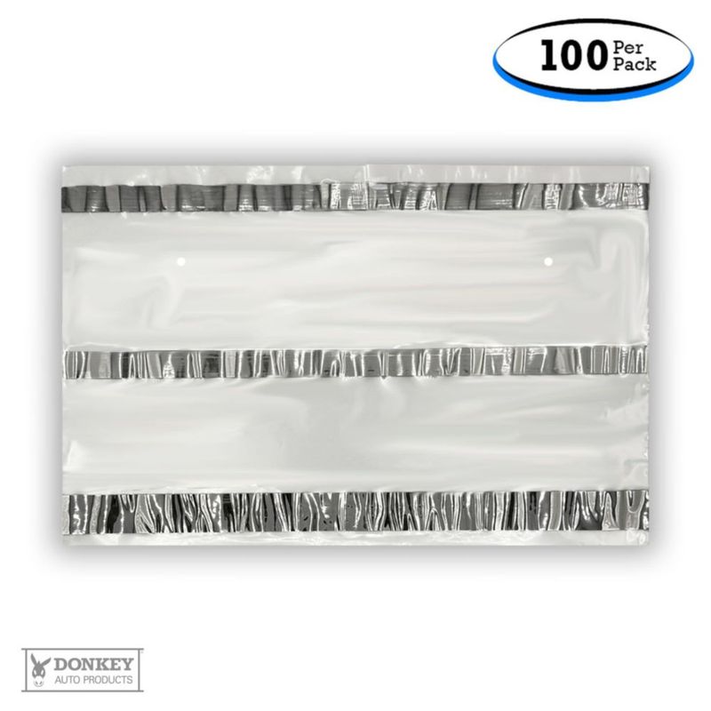 Bolsas para Placas Temporales Donkey Auto Products 15 cm × 29 cm (100 unidades)