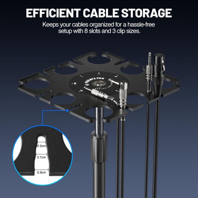 Soporte para Micrófono Phenyx Pro de 8 Ranuras 3/8"-5/8"