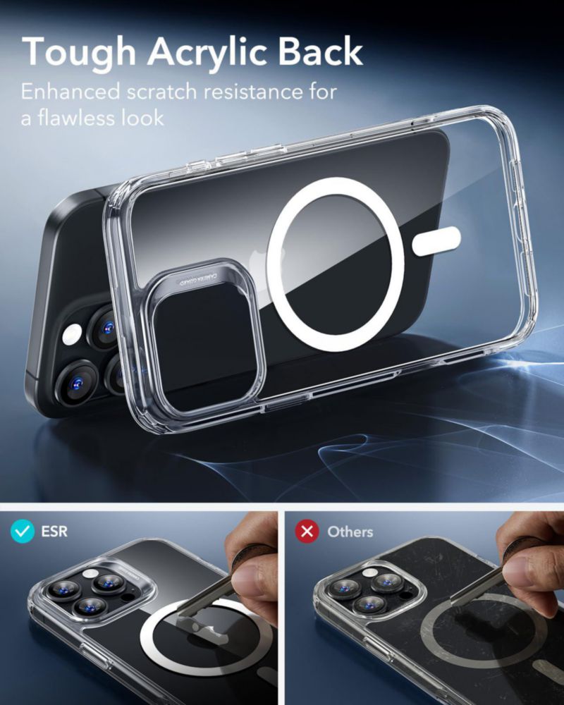 Funda ESR para iPhone 16 Pro MagSafe a prueba de golpes transparente