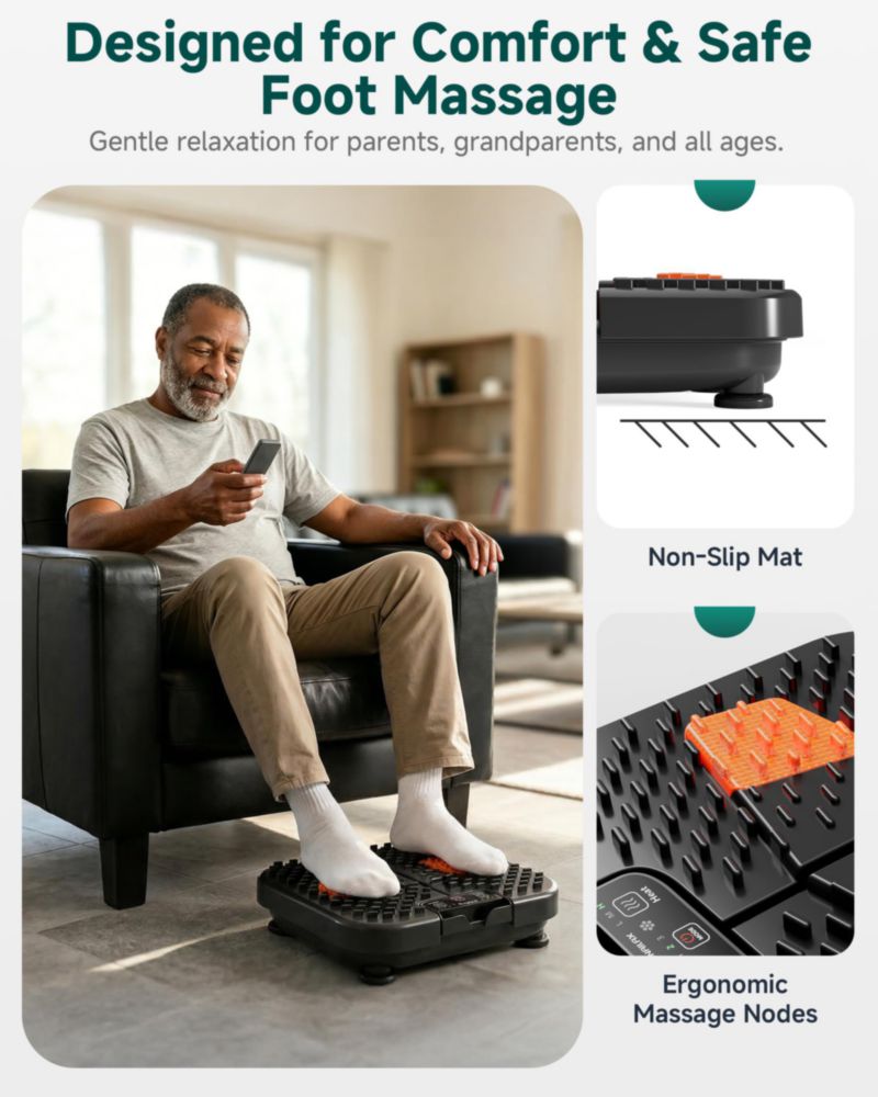 Masajeador de pies Snailax con vibración calor y control remoto