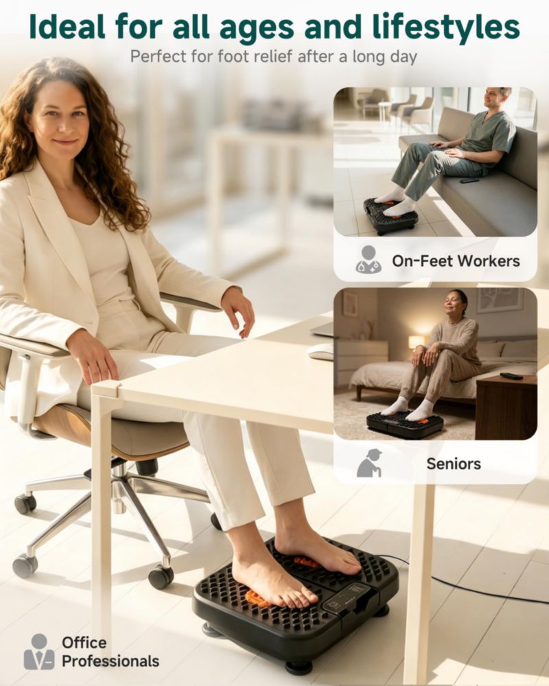 Masajeador de pies Snailax con vibración calor y control remoto