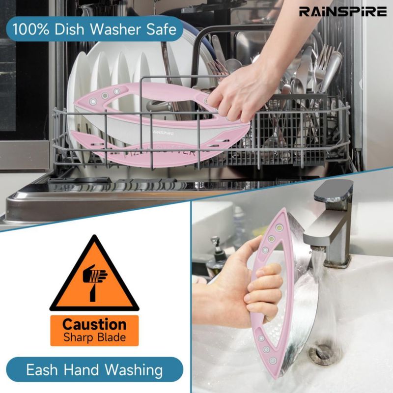 Cortapizzas Rainspire 30 cm Acero Inoxidable Rosa