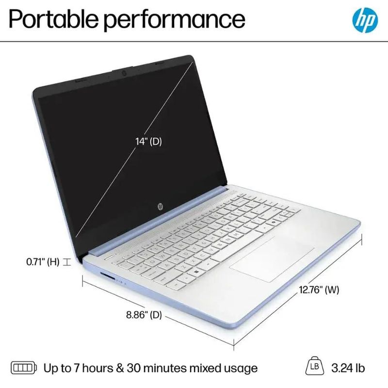 Portátil HP de 14" Intel N150 128 GB 4 GB RAM Windows 11