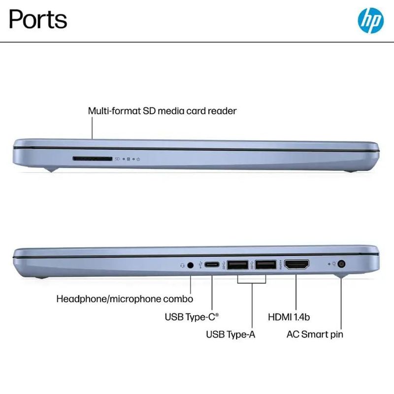 Portátil HP de 14" Intel N150 128 GB 4 GB RAM Windows 11