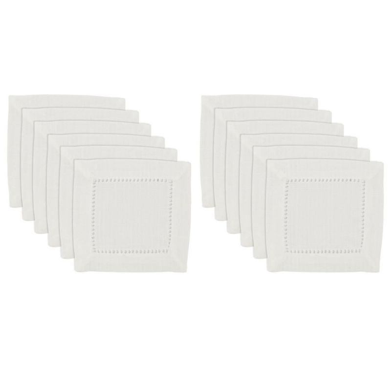 Paquete de 12 Servilletas de Tela SARO LIFESTYLE 15 cm Marfil