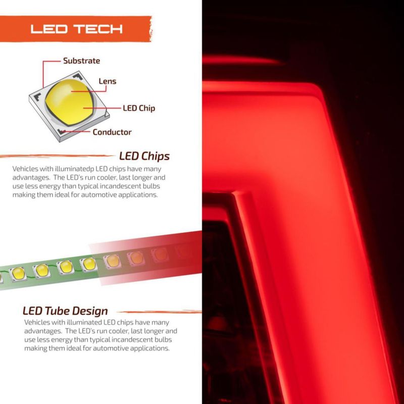 Luces traseras LED ahumadas AKKON para Silverado 03‑06 y Sierra 04‑06
