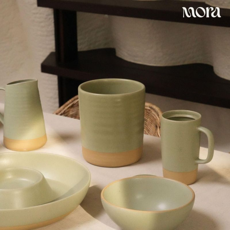 Portautensilios MORA 19 cm Cerámica Tomillo