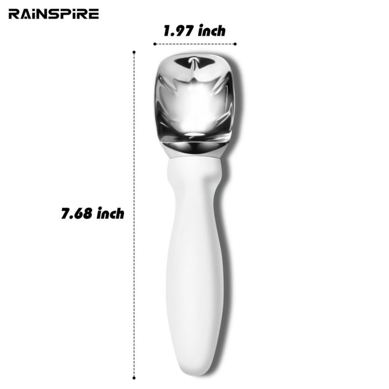 Cuchara de servir Rainspire de acero inoxidable con mango negro