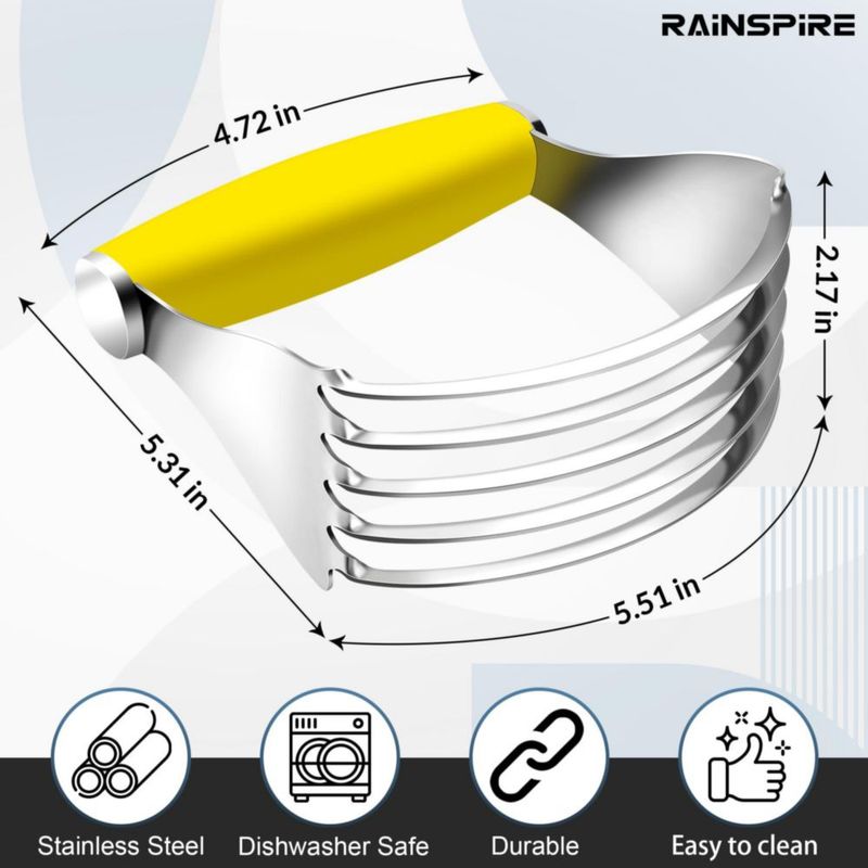 Cortador de Masa Rainspire Amarillo de Acero Duradero
