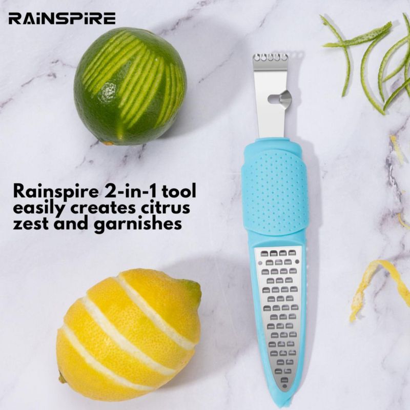 Rallador de Limón Rainspire 2 en 1 Acero Inoxidable Azul