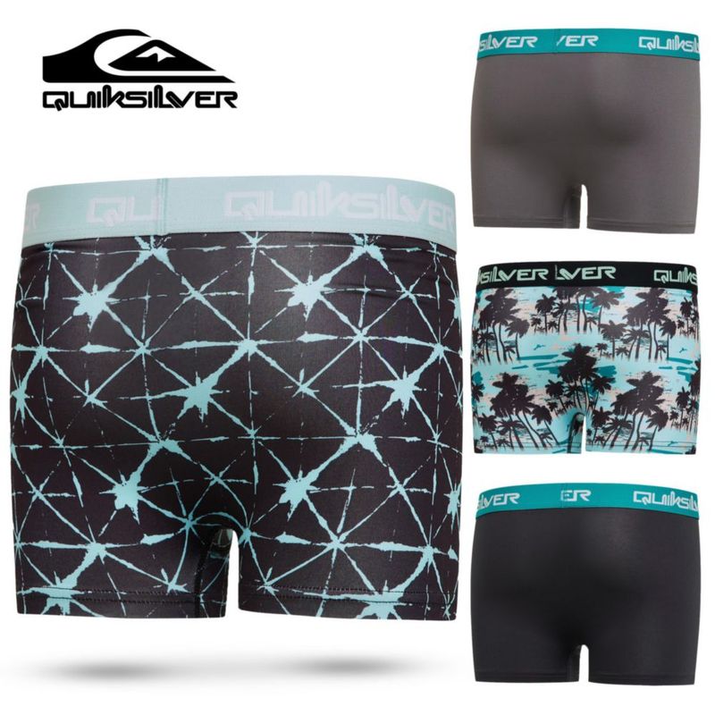 Ropa interior Quiksilver para niños – Pack de 4 calzoncillos tipo boxer stretch
