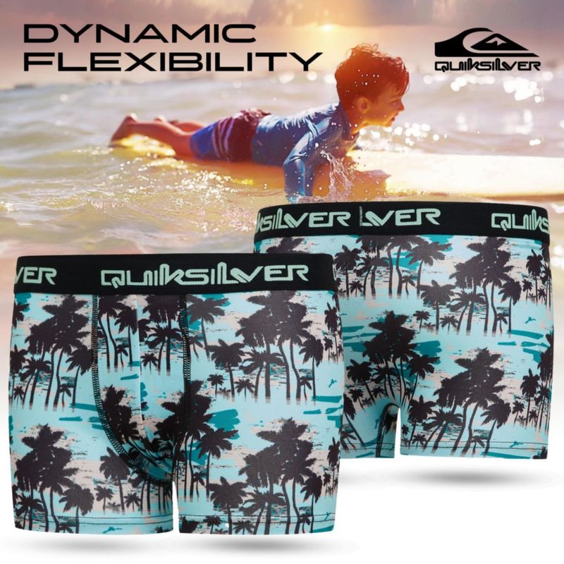 Ropa interior Quiksilver para niños – Pack de 4 calzoncillos tipo boxer stretch
