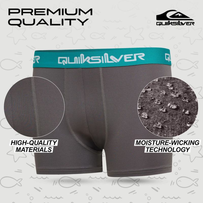 Ropa interior Quiksilver para niños – Pack de 4 calzoncillos tipo boxer stretch