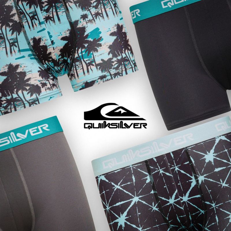 Ropa interior Quiksilver para niños – Pack de 4 calzoncillos tipo boxer stretch