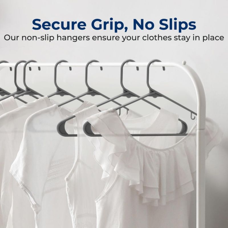 Perchas de ropa SereneLife 50 unidades gris capacidad 45 kg