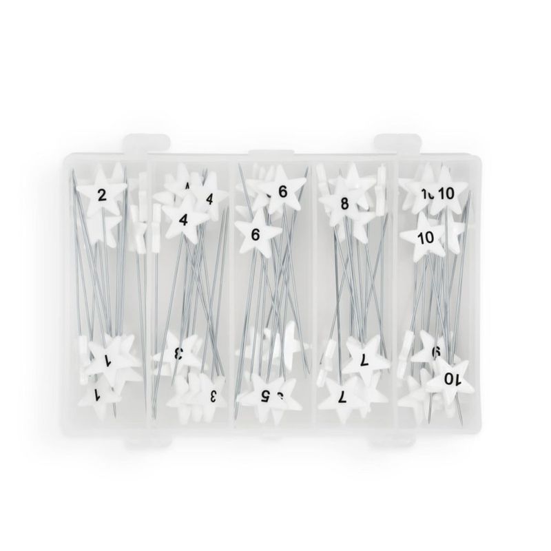 Alfileres Dritz 115 unidades blanco numerados y direccionales