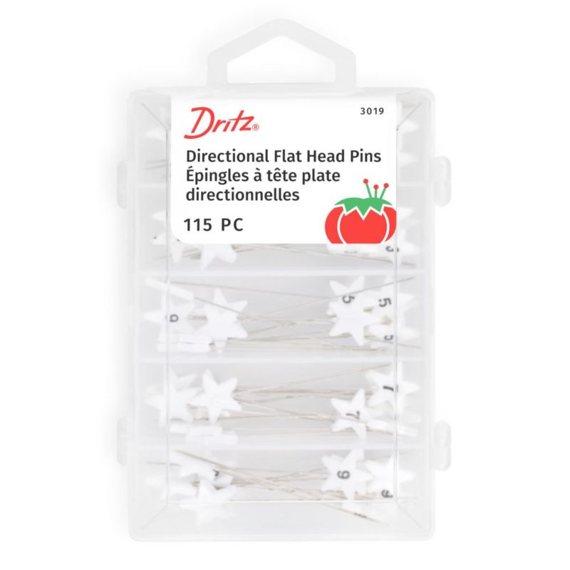 Alfileres Dritz 115 unidades blanco numerados y direccionales