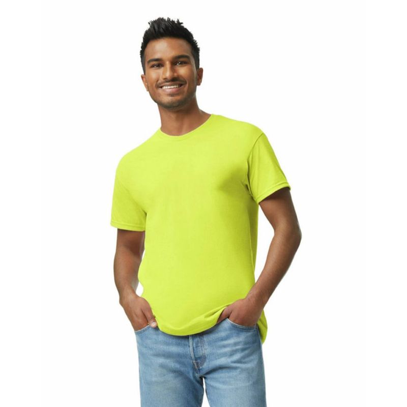 Camiseta Gildan G5000 Verde de Seguridad Pack de 3 Talla 3X‑Large