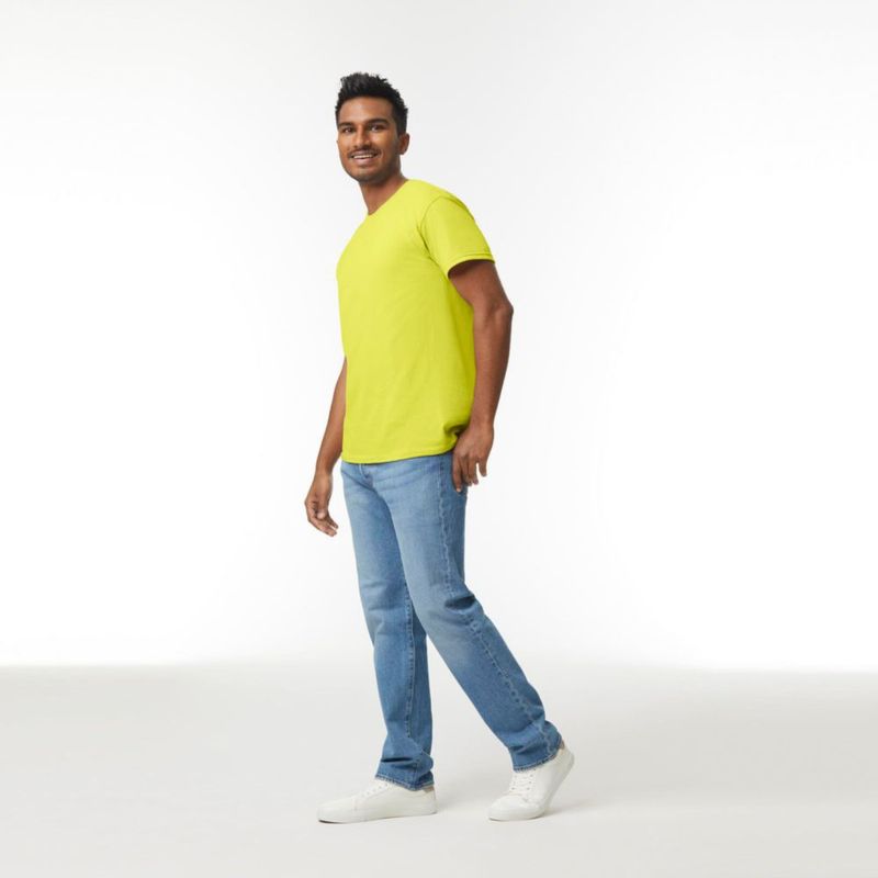 Camiseta Gildan G5000 Verde de Seguridad Pack de 3 Talla 3X‑Large