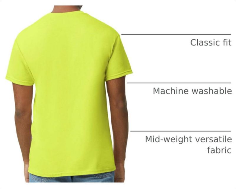 Camiseta Gildan G5000 Verde de Seguridad Pack de 3 Talla 3X‑Large