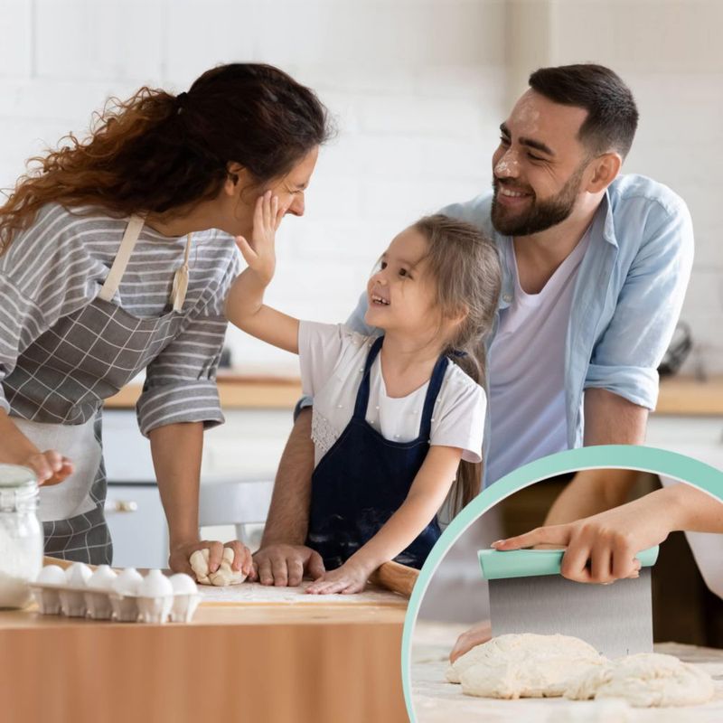 Raspador de Banco y Mezclador de Masa Multiusos de Acero Inoxidable Rainspire