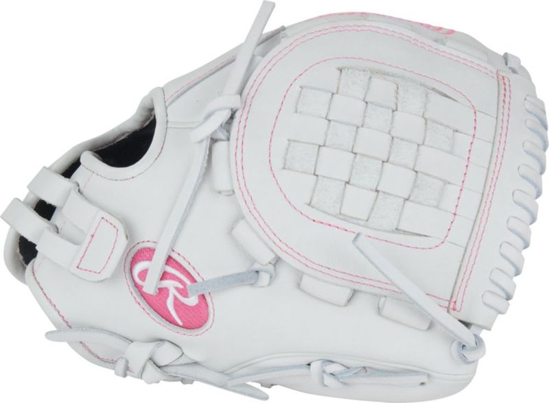 Guante de Softball Rawlings 29 cm Mano Derecha Blanco/Rosa