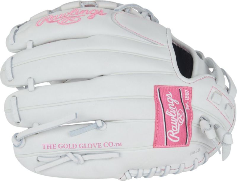 Guante de Softball Rawlings 29 cm Mano Derecha Blanco/Rosa