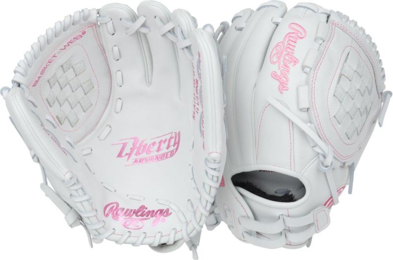 Guante de Softball Rawlings 29 cm Mano Derecha Blanco/Rosa