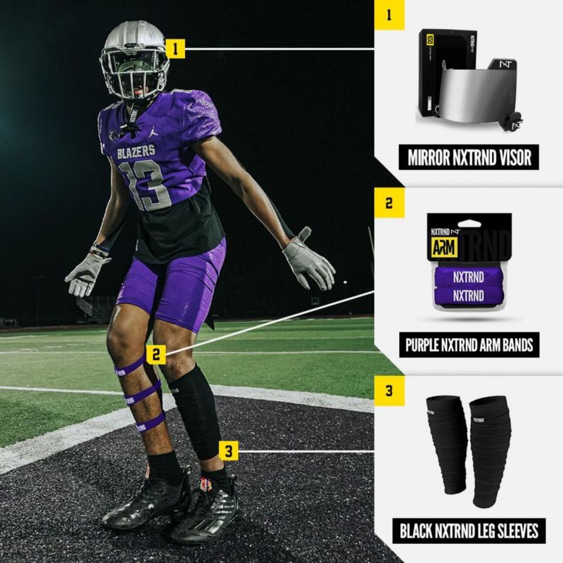 Banda de sudor NXT NXTRND (par) color morado circunferencia 7‑15 cm