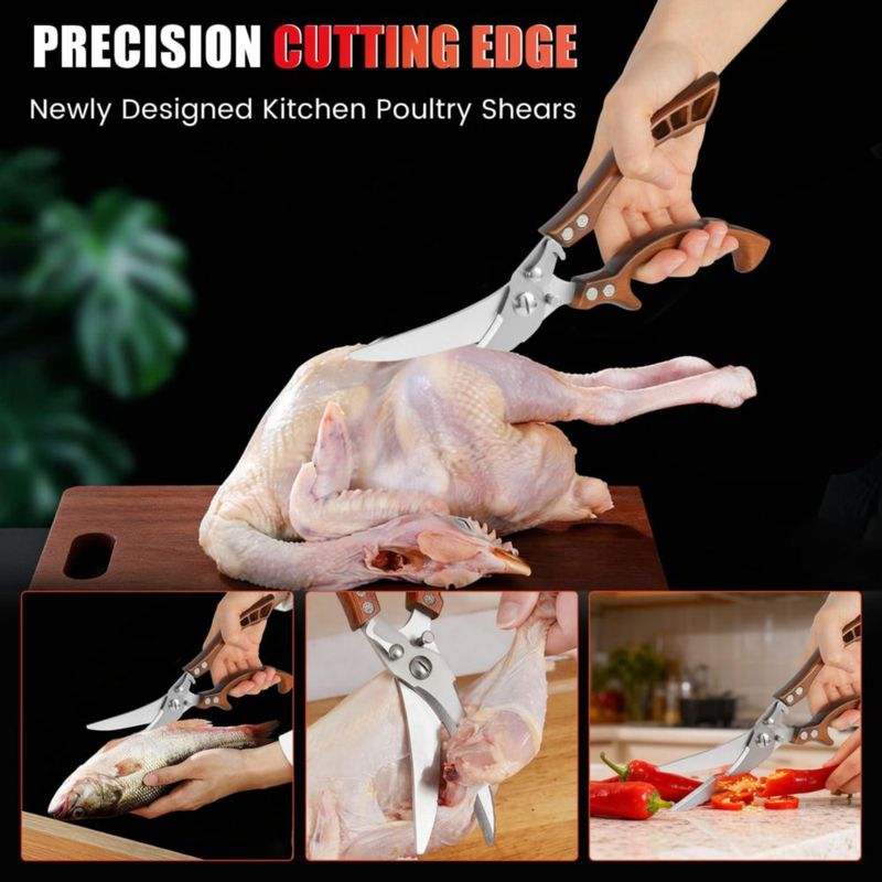 Tijeras de cocina ANDONG 25 cm acero inoxidable con resorte