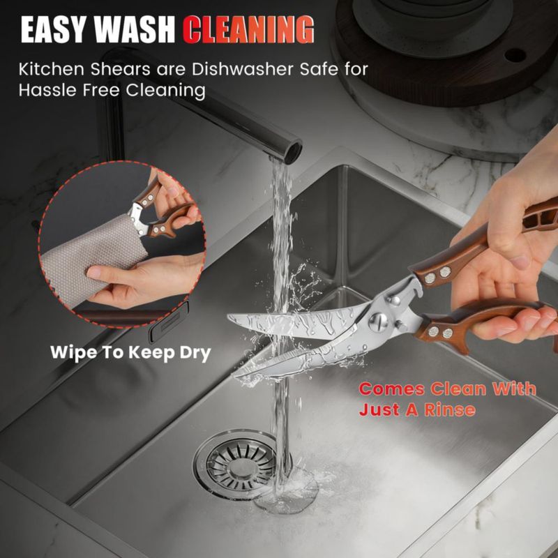 Tijeras de cocina ANDONG 25 cm acero inoxidable con resorte