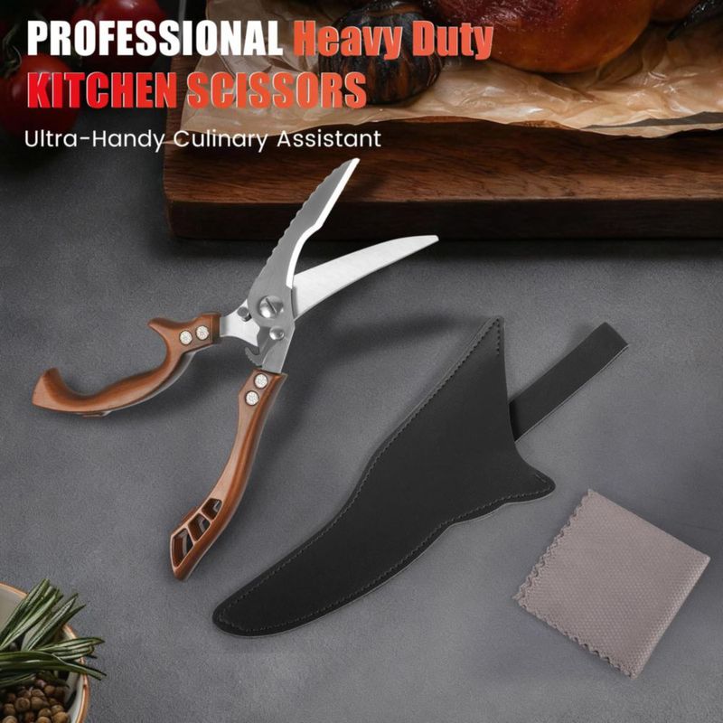 Tijeras de cocina ANDONG 25 cm acero inoxidable con resorte