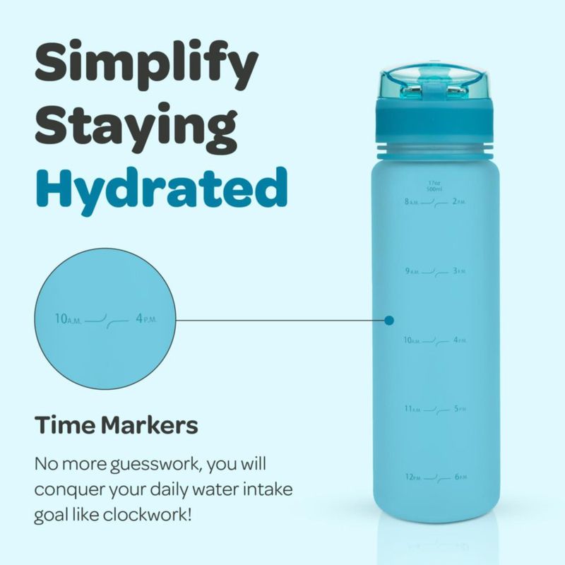 Botella de Agua Hydracy 500 ml con Marcador de Tiempo e Infusor de Frutas