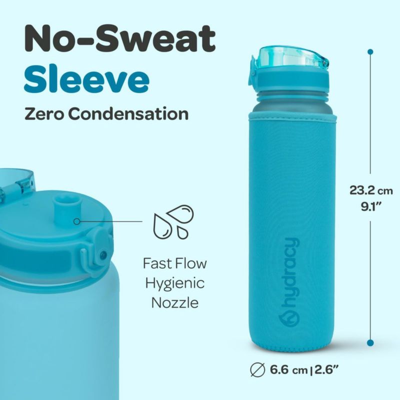 Botella de Agua Hydracy 500 ml con Marcador de Tiempo e Infusor de Frutas