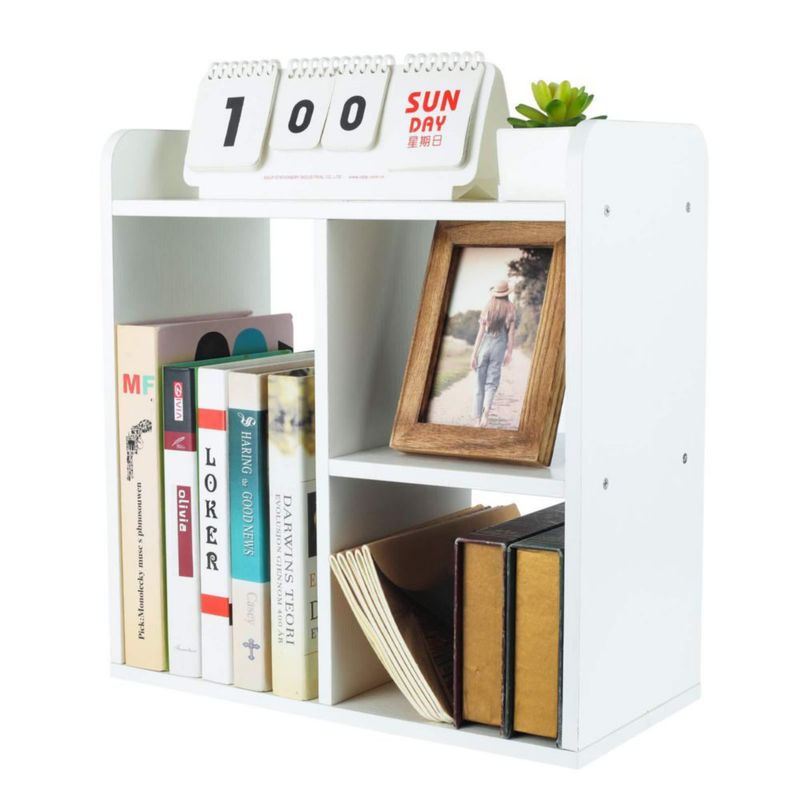 Estantería de escritorio de madera PAG 42 × 19 × 17 cm – Organizador