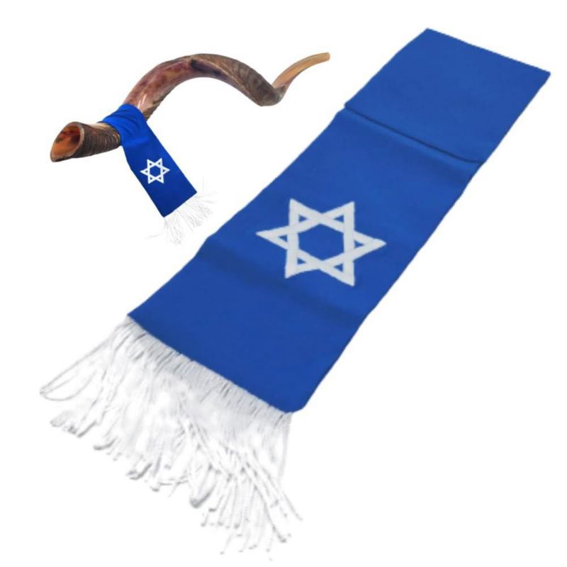 Shofar PROSHOFAR 25-30 cm Cuerno con Bandera Decorativa