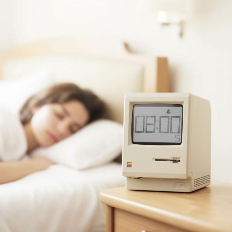 Reloj despertador de escritorio OIJ Retro Pixel USB – Alarmas múltiples