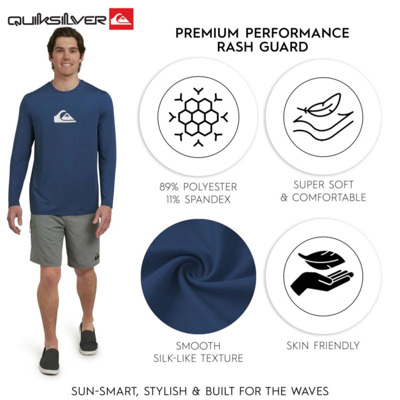Camiseta de natación Quiksilver UPF 50 de manga larga azul Ensign
