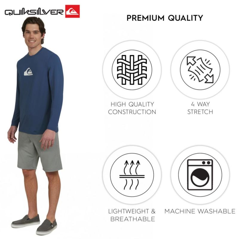 Camiseta de natación Quiksilver UPF 50 de manga larga azul Ensign